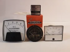 Vintage Meters Lot Of 4 Triplette General Electric Simpson