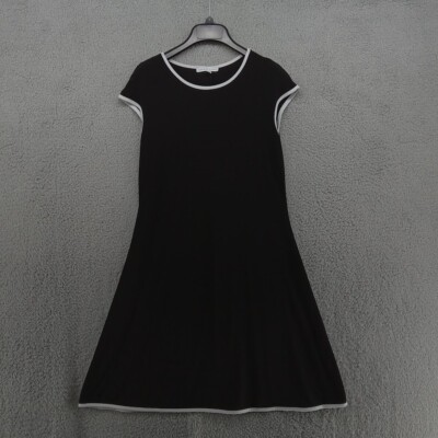 annalee hope black dress Annalee + Hope Black A-Line Shift Dress Made In USA- Ruffle Neck Sleeveless  1X