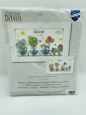 Vervaco Counted Cross Stitch Cute Animal Parade 16.4'' x 9.6'' Embroidery DIY KIT