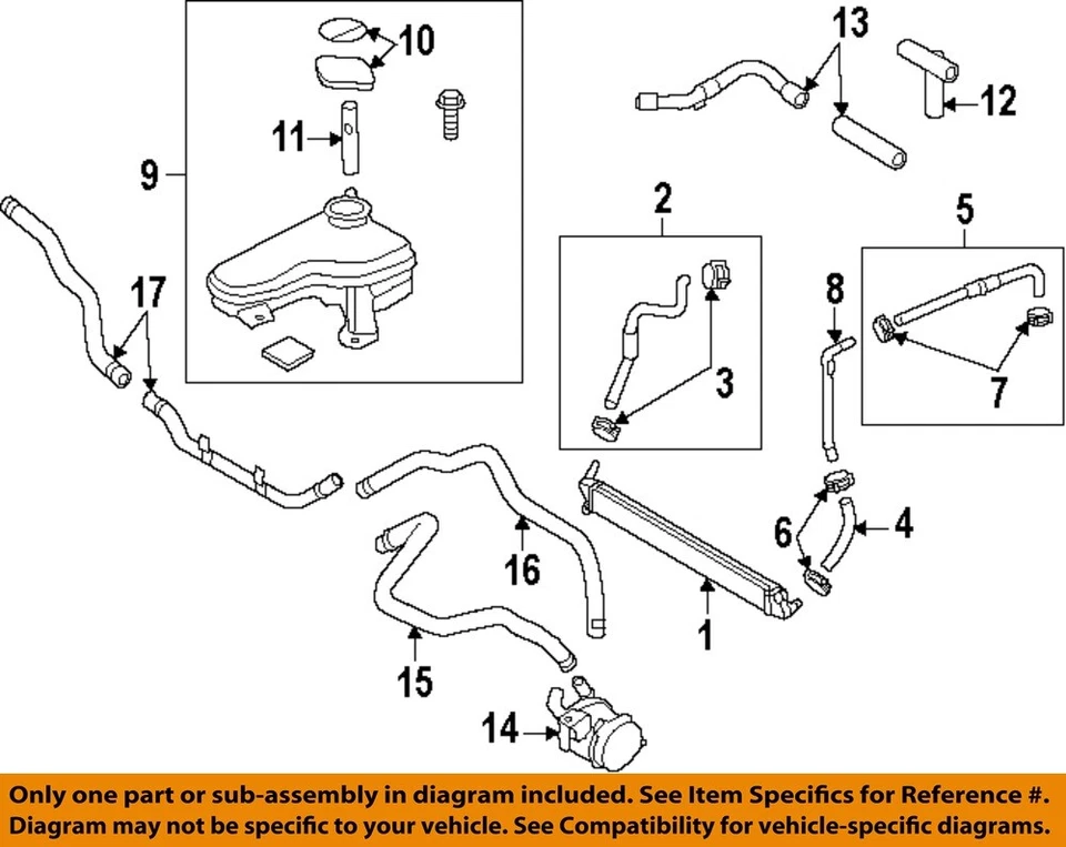 Used Radiator fits: 2012 Hyundai Sonata Hybrid lower inverter Grade A Foto 3 de 4