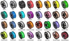 1.75mm PLA Black 3D Printer Filament 1 Kg spool, 2.2 lbs. Multi-Coloured