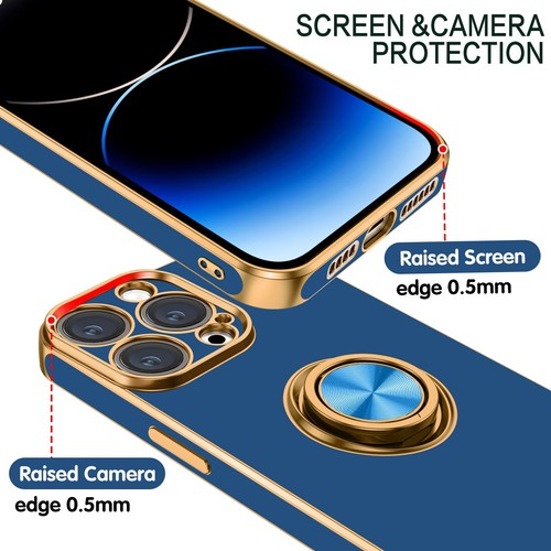 For iPhone 15 14 13 12 11 Pro Max Shockproof Kickstand Ring Rugged Case Cover - Picture 76 of 199