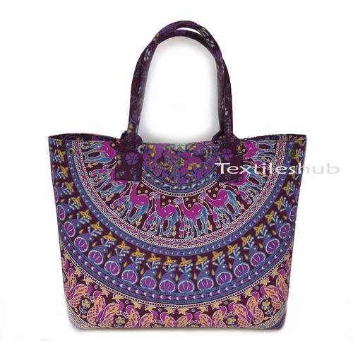 Sac De Transport Pour Tapis De Yoga - Tie Dye Éléphant Mandala - Coton (USA)