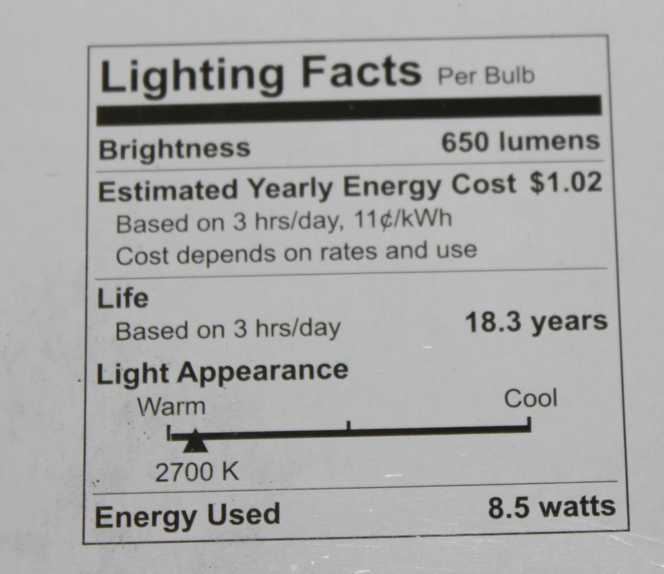 (12) TCP (65W) 8.5W LED 2700K Soft White BR30 Flood 650 Lumens Light Bulbs NEW - Image 2 of 3