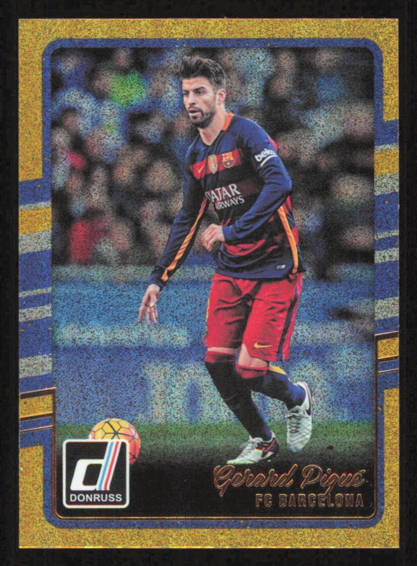 2016 Donruss GERARD PIQUE' Gold Foil Soccer card FC
