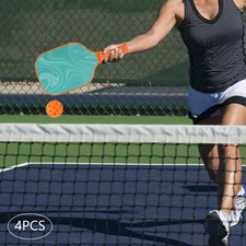 601 Pickleball Paddles Set of 4-racket 4-ball 1-pack Pickleball Set Green Orange