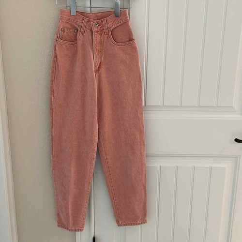 Jonny Q Made in Italy Vintage High Rise Baggy Peach Denim Jeans 5 Pocket  Size 23 | eBay