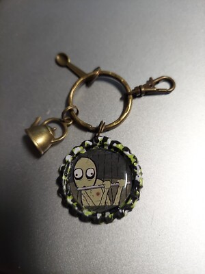 2016 SALAD FINGERS & Characters Bottlecap Key Chain +Rusty Kettle & Spoon Charms
