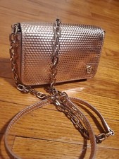 tory burch Metallic Rose Gold Crossbody Bag WOMEN'S