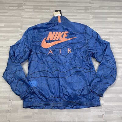 Nike Air Woven Repel Full-Zip Wind Jacket Unlined Mens Small DN2112 Blue $120