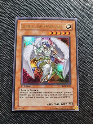 Yu-Gi-Oh Misprint Celestia, Lightsworn Angel LODT-DE024, Ultra, 1st Ed, NM/MP