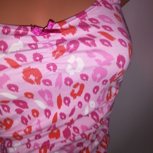 Xhilaration Camisole Set Medium Tan Top & Shorts Pink Red Animal Print Sleeveles - Picture 6 of 14