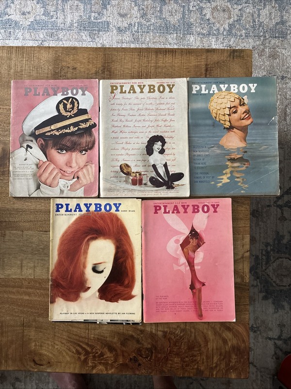 vintage play boy magazine lot 1960s