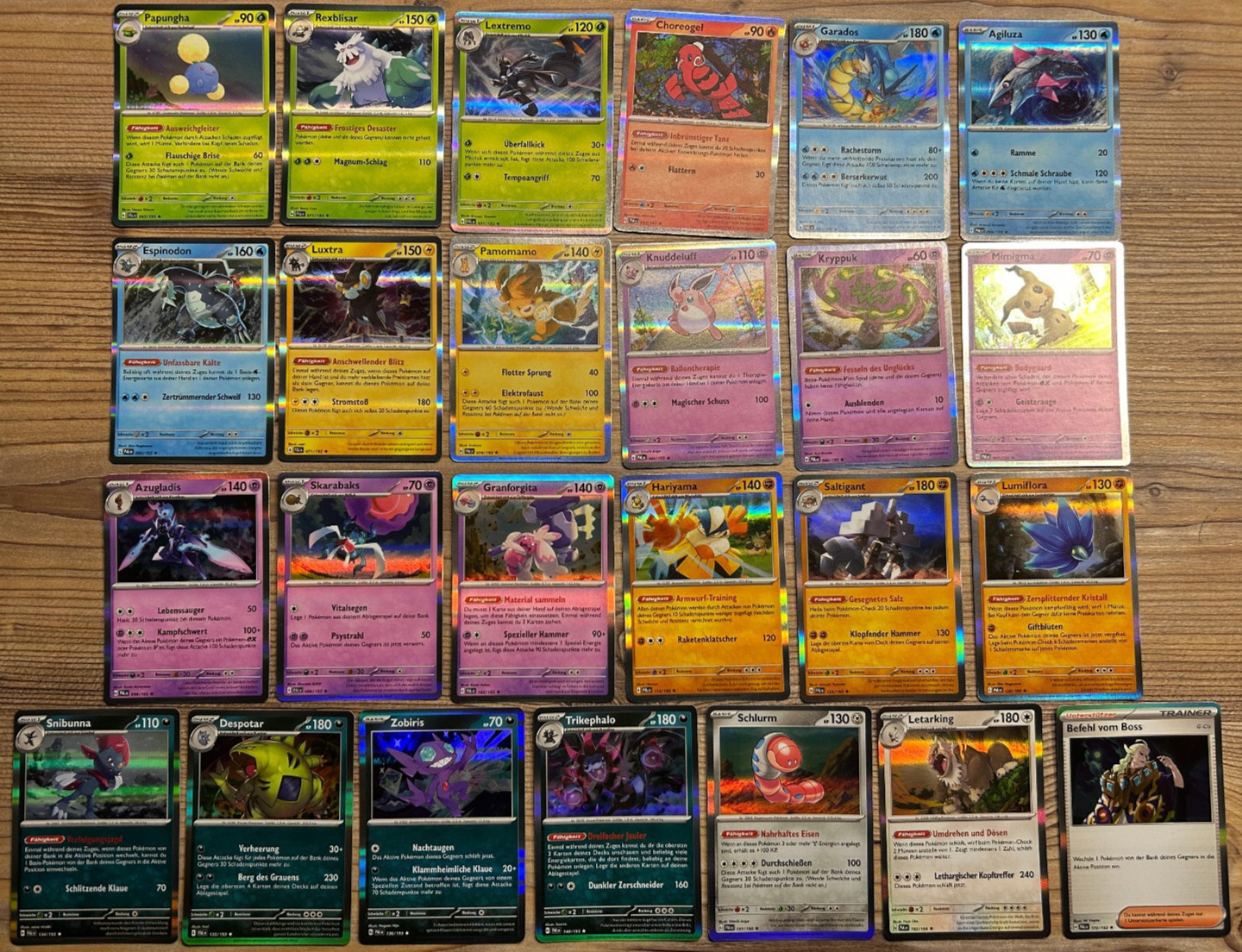 Pokemon Entwicklung in Paldea Holo Karten Set | Masterset | Deutsch | 25 Karten