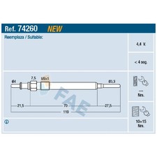 4x Glühkerze für Alfa Romeo Mito 955 id32744