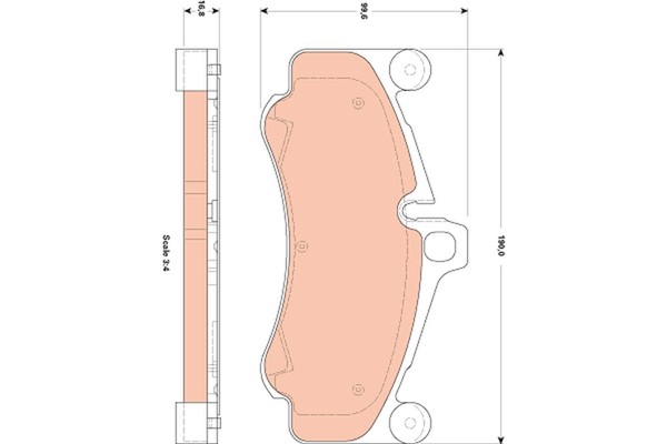 TRW Bremsbelagsatz Scheibenbremse GDB1862 FüR 911 Porsche 997 GT3-image
