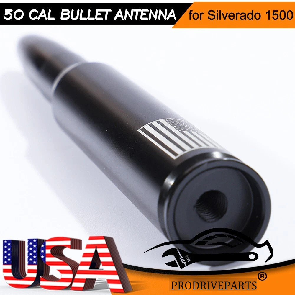 FLAG BULLET ANTENNA 50 CAL for CHEVROLET SILVERADO 1500/2500/3500/GMC SIERRA USA