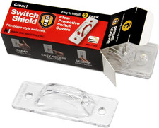 Clear Light Switch Guards, 3 - Pack  Toggle Style  Child Safety Cover  Light