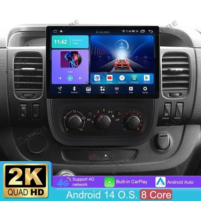 13.1'' Für Opel Vivaro B Renault Trafic 3 DAB+ CarPlay Autoradio Android 14 NAVI