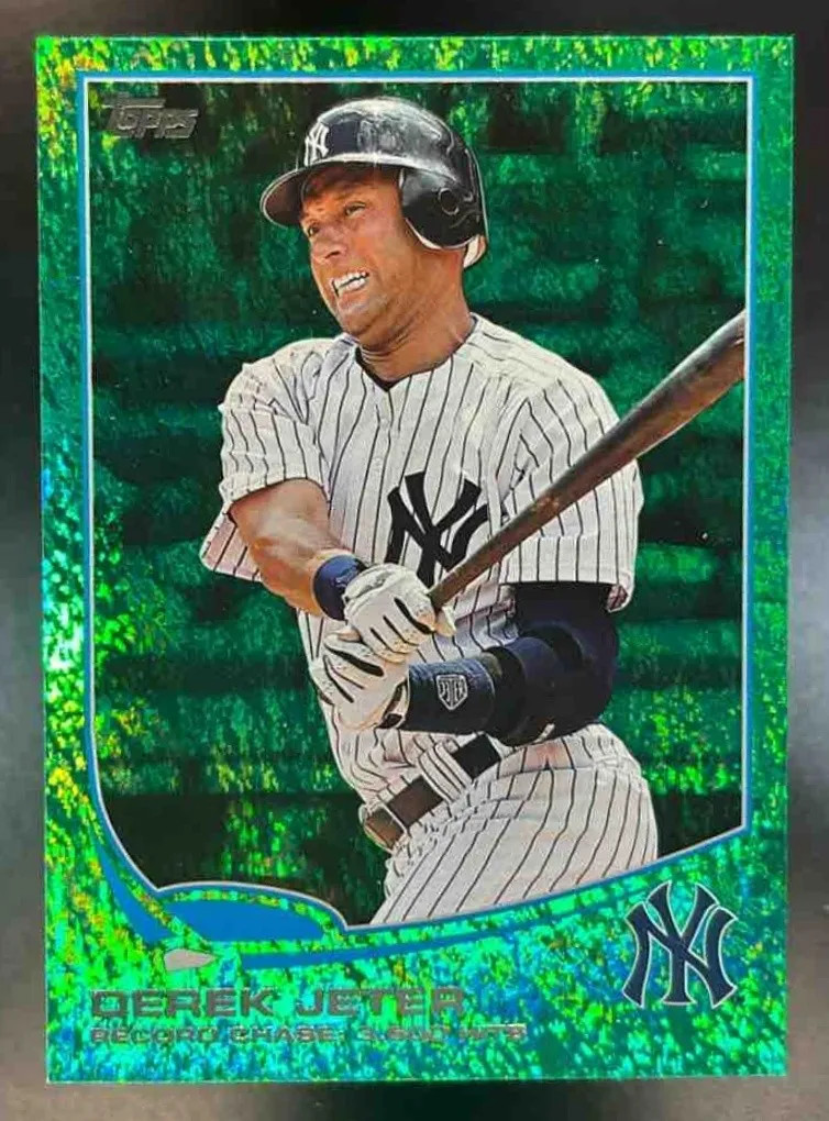 2013 Topps Derek Jeter Emerald Foil #373 New York Yankees