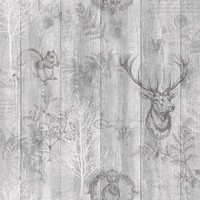 Holden Decor Stag Wood Panel Tapetenrollen Grau/Silber Mpn 90090