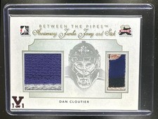 2011-12 ITG Between The Pipes Dan Cloutier Stick & Jersey MEM Vault 1/1 SP