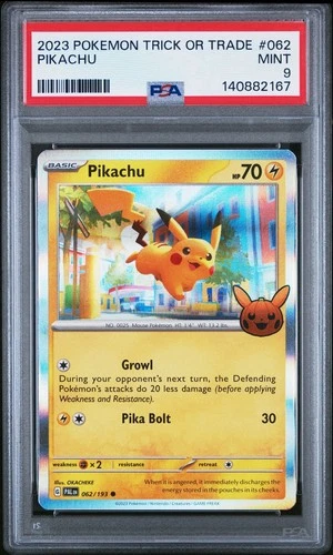 2023 POKEMON TRICK OR TRADE #062 PIKACHU PSA 9