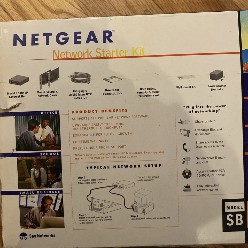 NetGear (SB104) 4-Ports External Hub Network Starter Kit - Image 4 of 4