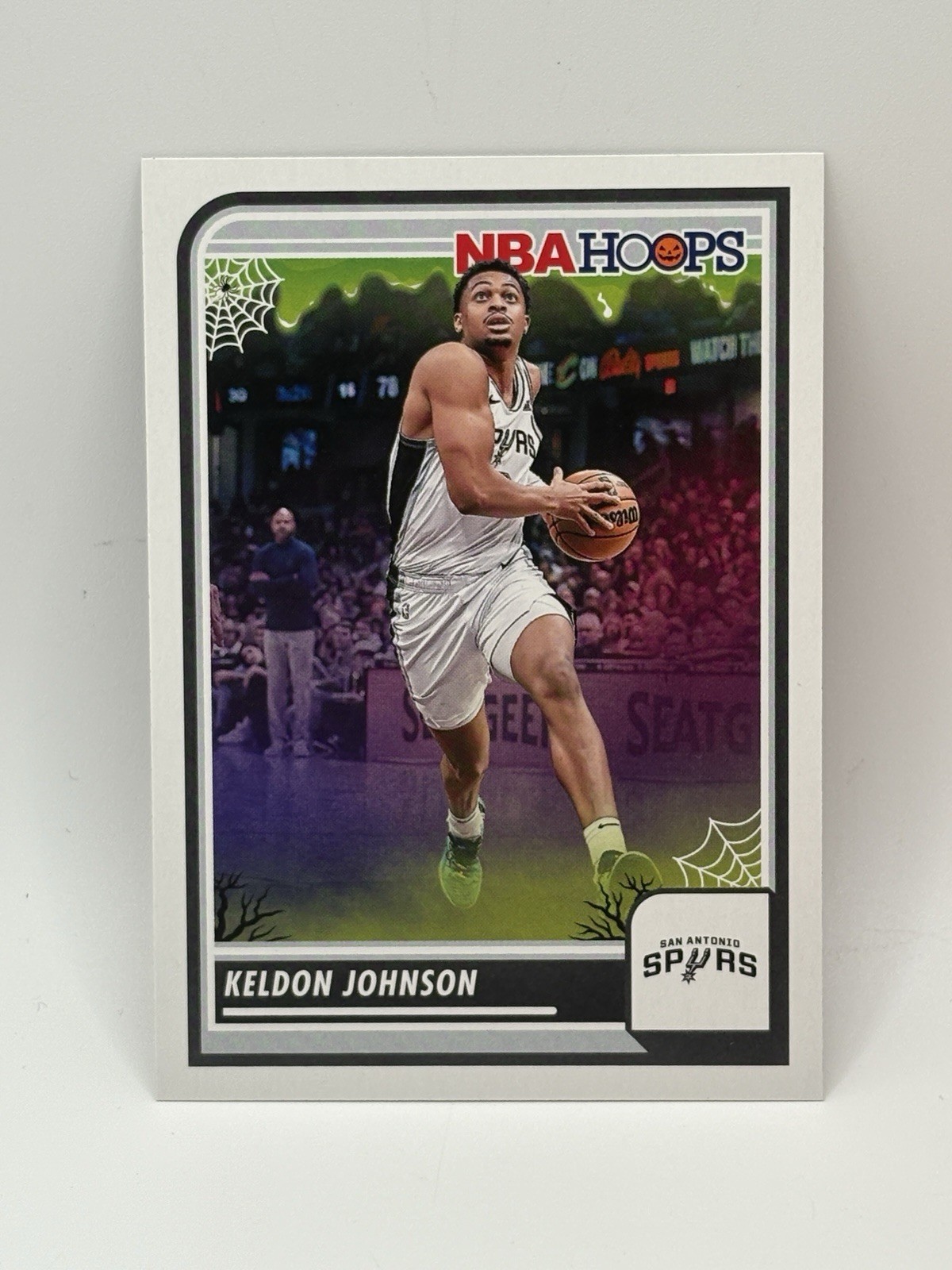 2023-24 Hoops Haunted Hoops Keldon Johnson 118 San Antonio Spurs