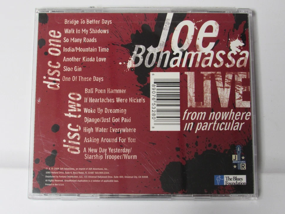 Joe Bonamassa : Live from Nowhere in Particular (2 CD Box Set) buy 2 get 1 FREE Foto 2 de 3