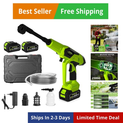 #ad 1450PSI Portable Power Washer with 6 in 1 Nozzle 21V Hand Held Pressure Wash... $112.13