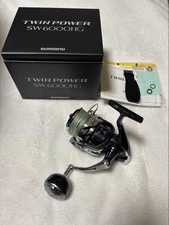 Shimano Twin Power SW6000HG Spinning Reel Metal Spool Used, 3lb PE Line