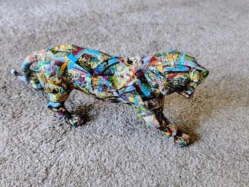 Vintage 1982 Mattel He-Man MOTU BATTLE CAT 1 of 1 Custom Wrapped In Motu Comics