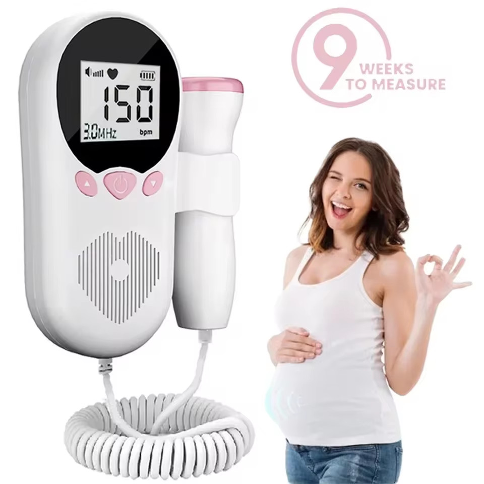 Doppler de grossesse à sonde haute sensibilité 3MHz et grand écran LCD
