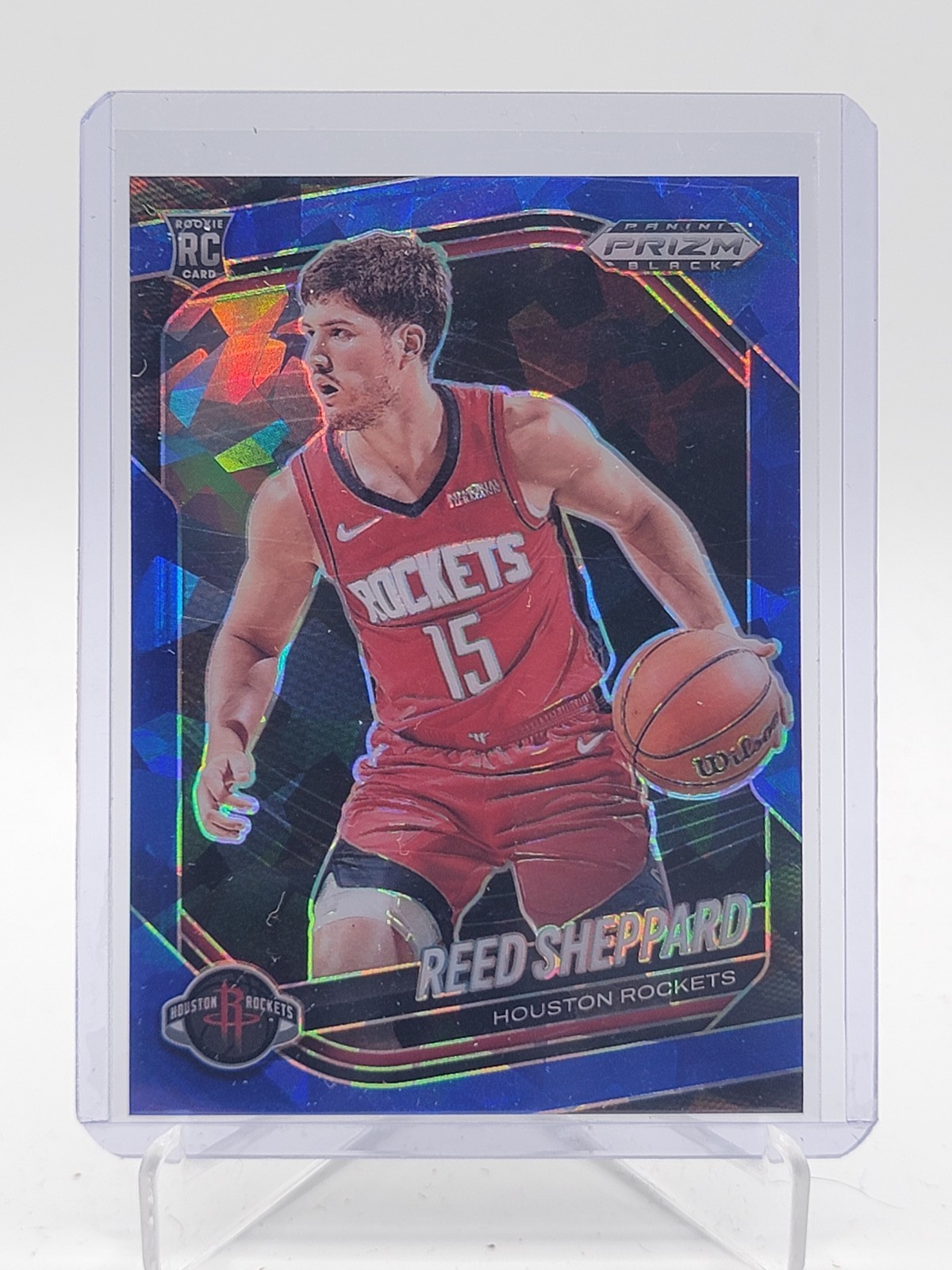 REED SHEPPARD 2024-25 PRIZM BLACK BLUE ICE ROOKIE /125 #145 Q3464