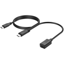 Charger Adapter Cable USB OTG Sound Card Adapter Cable 2 in 1 USB Audio Y Spl...