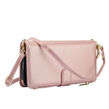 For iPhone 17 Pro Max/15/16 PU Leather Cards Holder Wallet Purse Case Strap