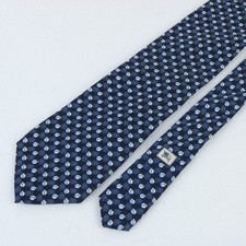 BURBERRY LONDON BLUEPRINT BLUE LADYBUG ALL OVER PRINT 100 SILK NECKTIE
