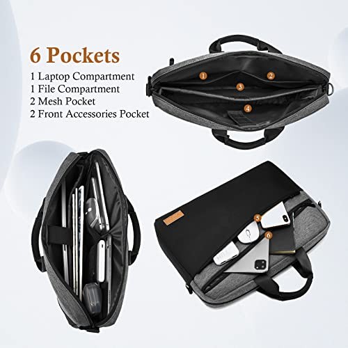 bagasin 15 15.6 16 inch Laptop Computer PC Shoulder Bag Carrying Case, - Photo 3/5