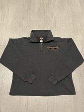 Vintage Harley-Davidson Quarter Zip Sweatshirt Black Women  s XL