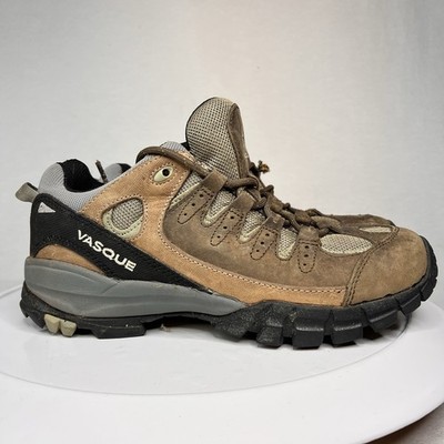Vasque 7317 Vibram Hiking Trail Shoes Boots Leather Upper Brown Gray Women's 10M