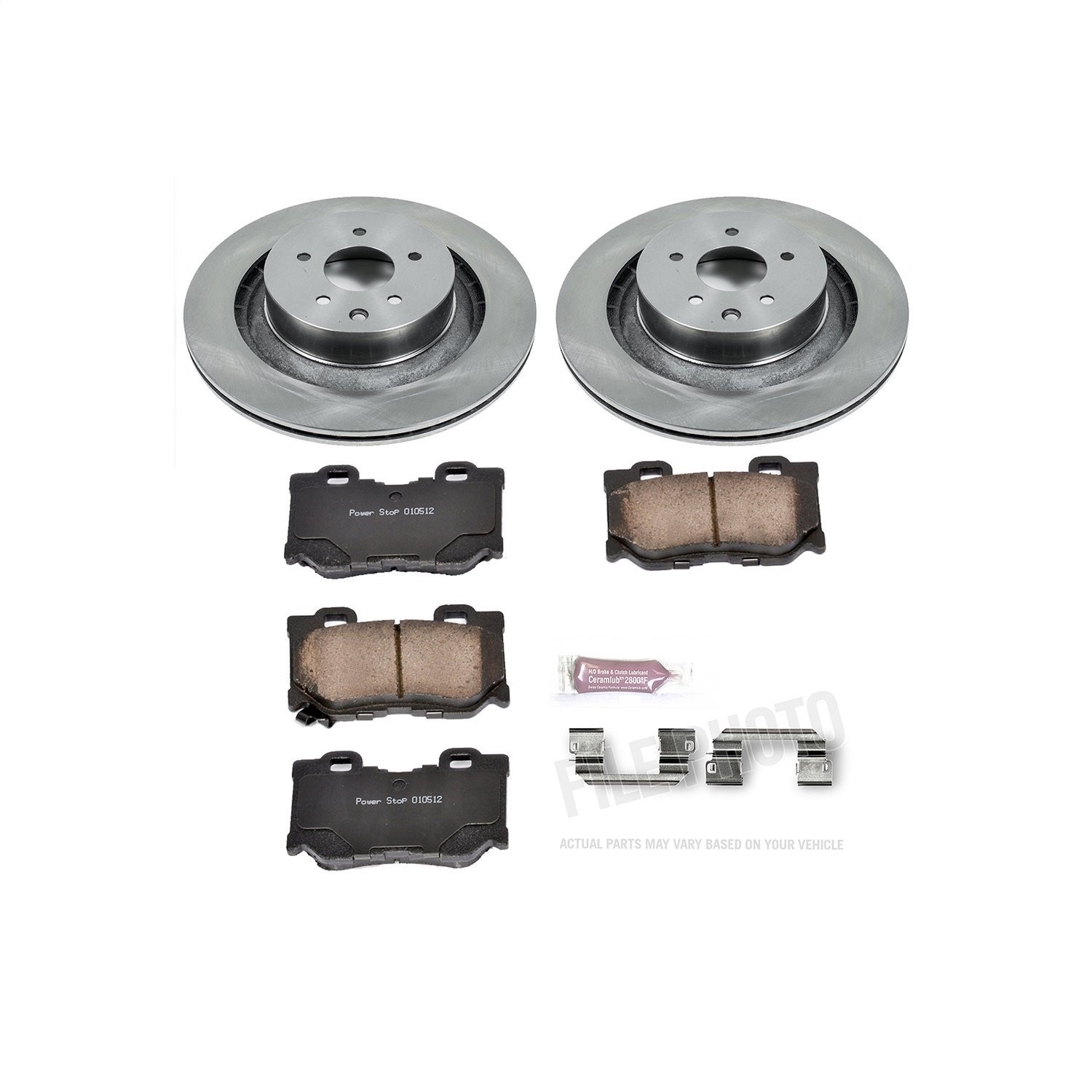 Power Stop KOE4732 1-Click Daily Driver Brake Kits Rear OE Replacement Rotors Z1