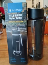 SurviMate 5-Stage 0.01μm Ultra-Filtration Filtered Water Bottle, BPA-Free New