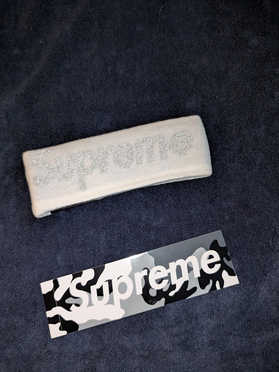 Supreme New Era Reflective Headband White FW16 New Rare | eBay