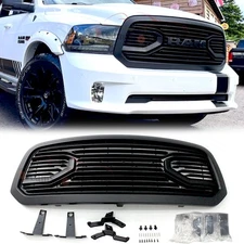 Upgrade Front Grill For 2013- 2018 2016 Dodge Ram 1500 Big Horn Black Grille