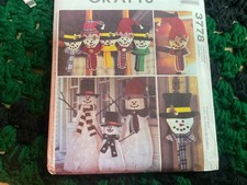McCall s Crafts Sewing Patterns Snowman Greeters, Ornaments, Decor 2002 Sewing