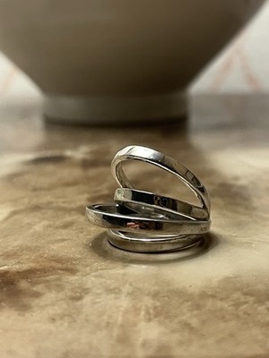 Alan Crocetti 925 Sterling Silver Space Halo Ring  Designer Hallmarked