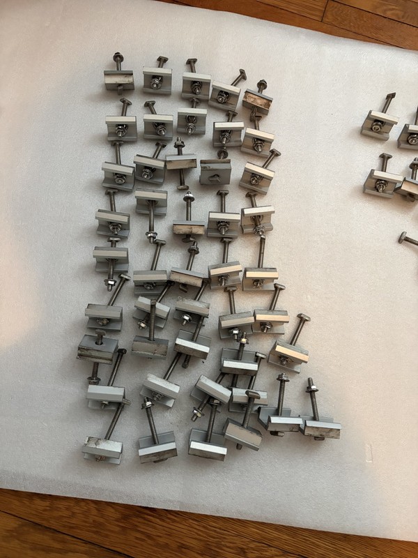 Large Lot Previously Used unirac solar mounting hardware brackets