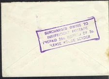 UK to France BLUNDELLSANDS LIVERPOOL GVI 2d 1/2d POSTAGE DUE Instructional 1947