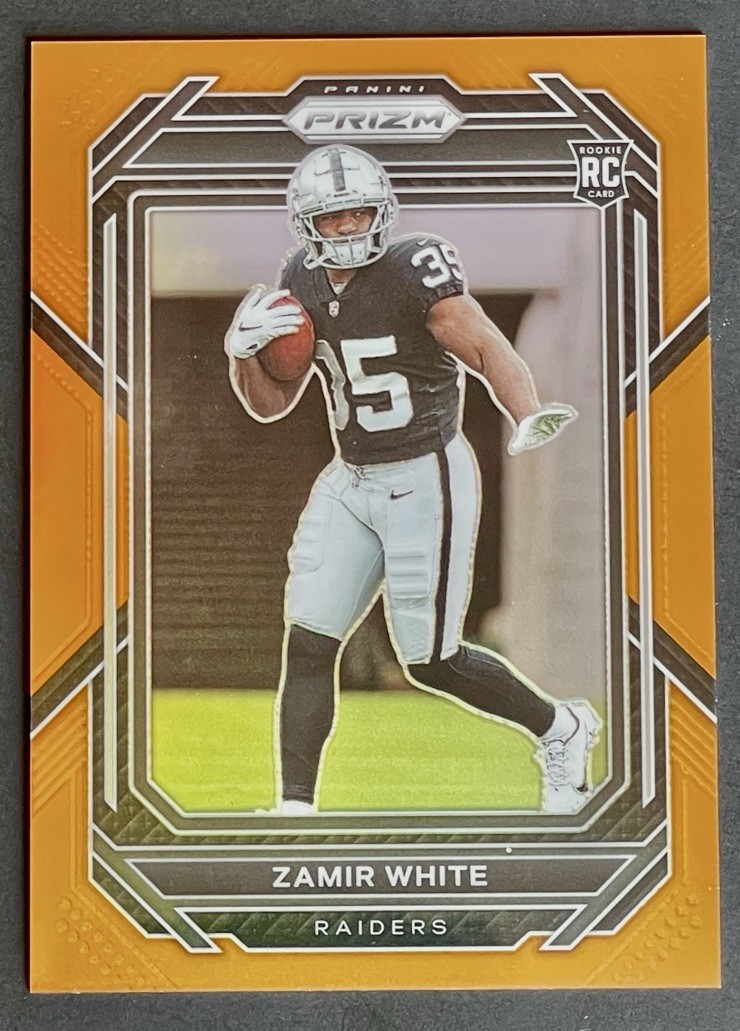 2022 Panini Prizm Zamir White /249 Rookie Orange Prizm RC #323 Raiders